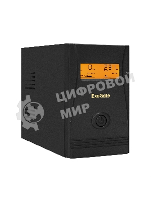 Источник бесперебойного питания ExeGate EX292775RUS Power Smart ULB-800.LCD.AVR.4C13 800VA/480W, LCD, AVR, 4*C13, металлический корпус, черный