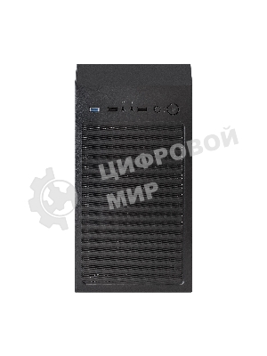 Компьютерный корпус Miditower ExeGate EVO-8243-EVO800 (ATX, БП EVO800RGb с вент. 12 см, 2хUSB+1хUSB 3.0, черный, 3 вент. с RGb подсветкой, боковая панель - закаленное стекло)