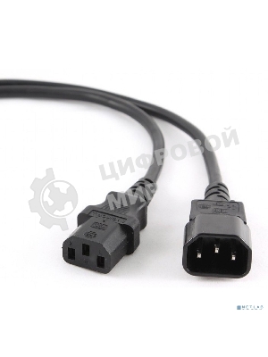 Кабель питания Cablexpert PC-189-1-1, 1.8м, C14- C19, 3x1кв.мм, черный, с заземлением