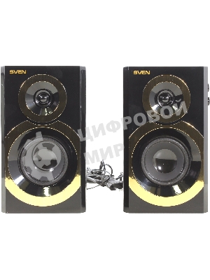 Акустическая система SVEN SPS-619 GOLD акустическая система 2.0, мощность 2х10 Вт(RMS)