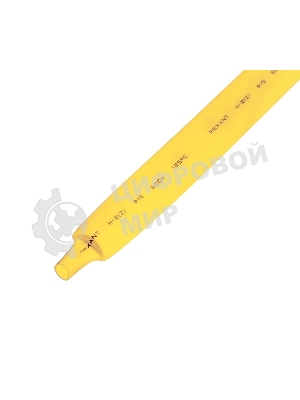 Термоусаживаемая трубка Rexant 15,0/7,5 мм, желтая, упаковка 50 шт. по 1 м