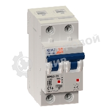 Выключатель автоматический модульный 2п C 2А 6кА OptiDin BM63-2C2-УХЛ3 КЭАЗ 260603
