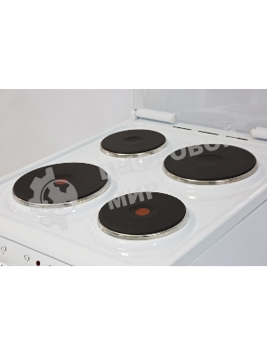 Плита электрическая De Luxe 5004.13э КР белый, конфорок 4 шт, духовка 43 л, 50 см x 85 см x 50 см