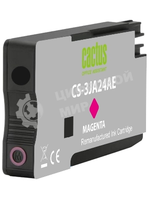 Картридж струйный Cactus CS-3JA24AE 963 пурпурный пигментный (11 мл) для HP OfficeJet 9010/9012/9013/9014/9015/9016/9019/9020/9025