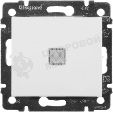 Механизм выключателя 1-кл. СП Valena 10А IP31 с зел. инд. бел. Legrand 774410