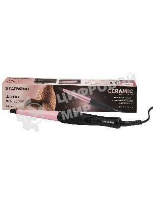 Щипцы для завивки волос Starwind SHS 7035 черный/фиолетовый, 13-19 мм, 200 °C, 1 режим