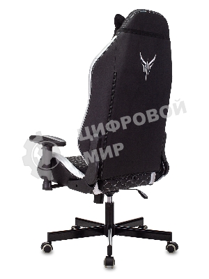 Кресло Knight Neon черный/серебряный, экокожа, 120 кг, механизм качания