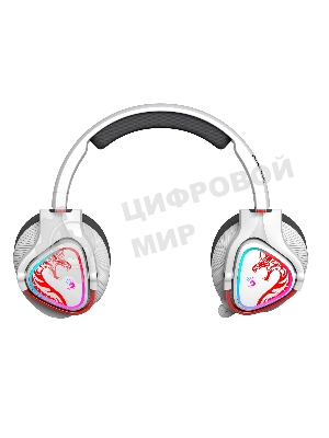 Гарнитура Bloody MR720 Naraka белый, беспроводная + проводная, радиоканал/Bluetooth/mini jack 3.5 мм, до 44 ч, подсветка