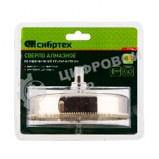 Сверло по керамической плитке и стеклу Сибртех, 130 х 55 мм, 6 гр.хв-к, с центр. сверлом
