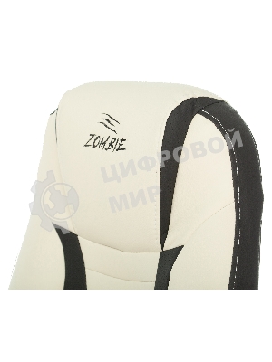 Кресло Бюрократ Zombie 8 белый/черный, экокожа, 120 кг, механизм качания