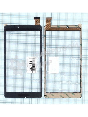 Сенсорное стекло (тачскрин) ZHG-0115B, черное