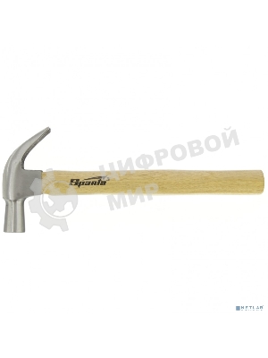 Молоток-гвоздодер Sparta 450 г боек 27 мм деревянная рукоятка