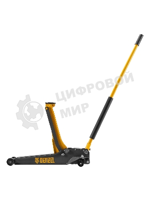 Домкрат гидравлический подкатной Denzel 3 т, 85-610 мм, быстрый подъем, низ. подхват, проф, SUV