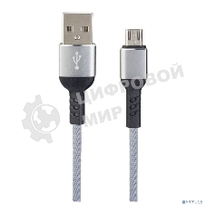 Кабель PERFEO USB2.0 A вилка - Micro USB вилка, серый, длина 1 м, бокс (U4806)