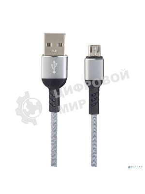 Кабель PERFEO USB2.0 A вилка - Micro USB вилка, серый, длина 1 м, бокс (U4806)