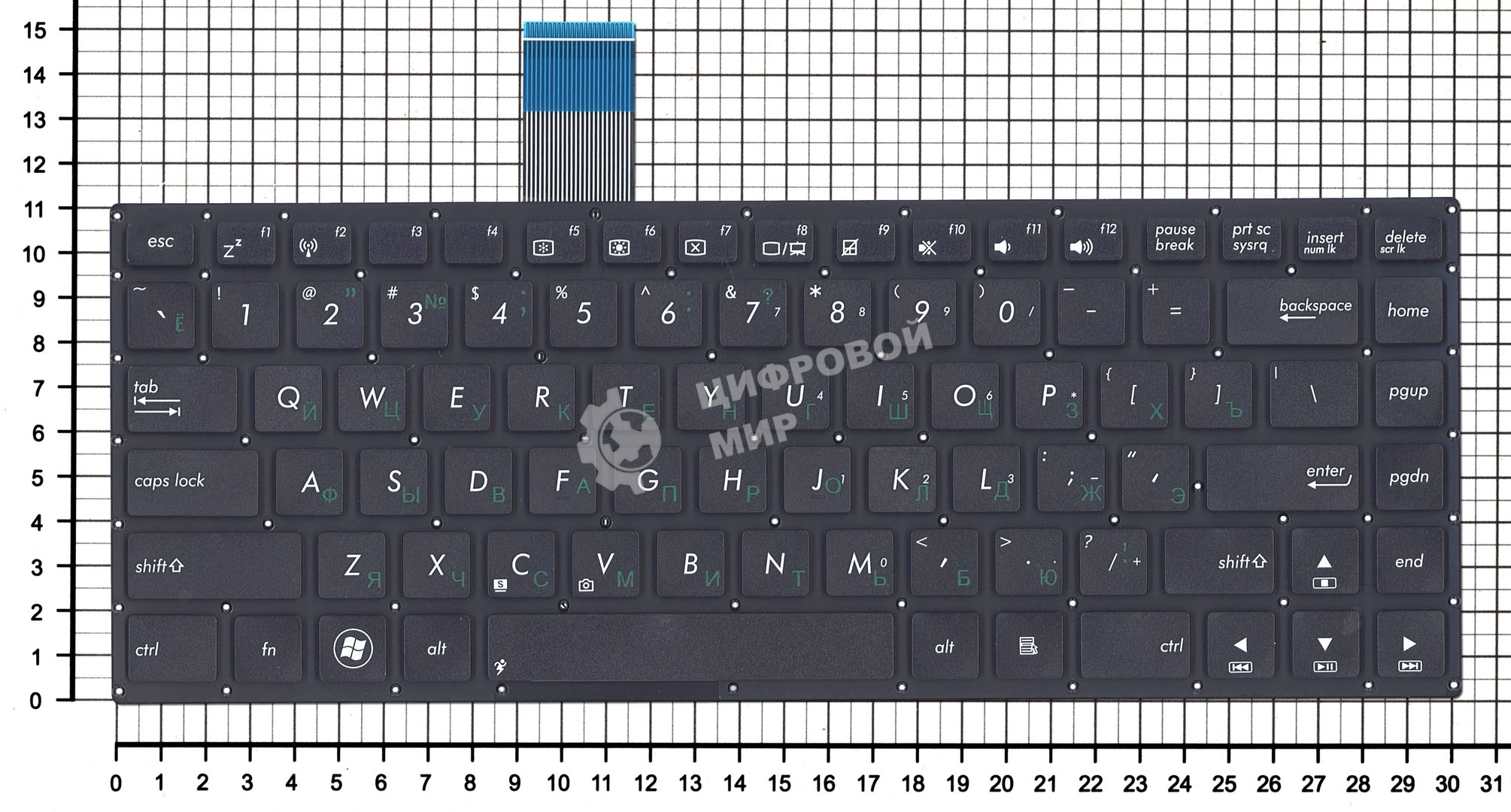 Клавиатура для ноутбука Asus K46 K46C черная