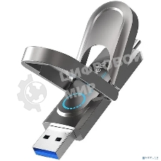 Флешка USB Netac US9 (NT03US9C-256G-32TA), 256Gb, USB 3.2 Gen2 Type-A/USB Type-C, R/W 1000/900, серебристый