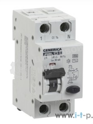 Выключатель автоматический дифференциального тока IEK MAD25-5-010-C-30 АВДТ 32 C10 - GENERICA