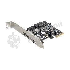 Контроллер ExeGate EXE-501 PCI-E 2.0, SATA3 6Gb/s, 2 int+2 ext (OEM)