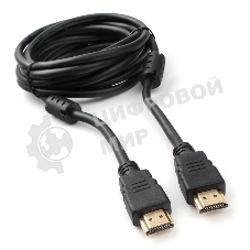 Кабель HDMI Cablexpert CCF2-HDMI4-10, 19M/19M, v2.0, медь, позол.разъемы, экран, 2 фер.кольца, 3м, черный, пакет