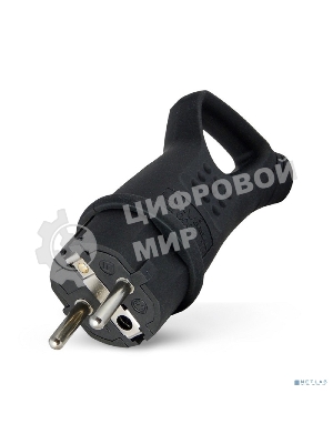 Вилка угловая с ушком c заземлением каучук 16А 250В IP44 (0003) UNIVersal