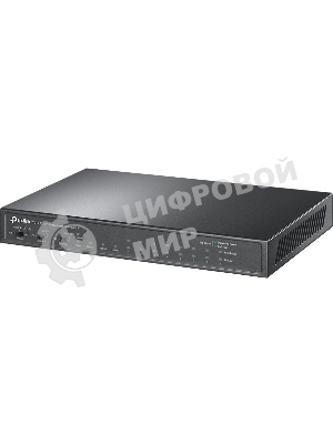 Настольный коммутатор TP-Link TL-SL1311P, 8 портов 10/100 Мбит/с с поддержкой PoE+, 2 гигабитных порта без поддержки PoE, 1 порт SFP, 802.3af/at, бюджет PoE — 65 Вт, стальной корпус