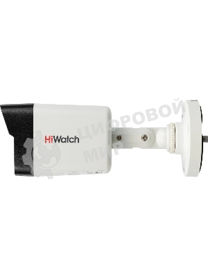 Камера HiWatch IP 2Мп уличная цилиндрическая, EXIR ИК 30м, 1/2.9 CMOS, 1920х1080@25к/с, объектив 2.8мм, угол 104, мех ИК-фильтр; 0.01Лк@F2.0, H.265/H.265+/H.264/H.264+/MJPEG ROI, коридорный режим, DWDR, 3D DNR, BLC, Smart ИК, обнаружение движения 2.0, IP67, -40...+60C, DC12В/PoE, 6.5Вт