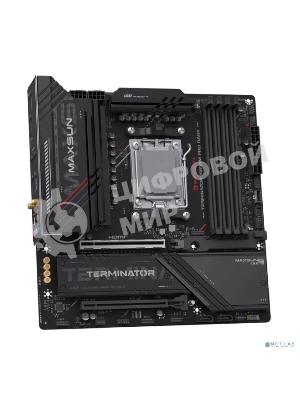 Материнская плата MAXSUN MS-Terminator B850M PRO DARK WIFI (Socket AM5, mATX, 4*DDR5(192Gb), DP/HDMI, 2*SATA3, 3*M.2, 1*PCIEx16/1*PCIEx4, 1* Type-C, 4*USB 2.0, 4*USB 3.2, LAN 1*2.5G, SPDIF, WiFi 6E, RTL)