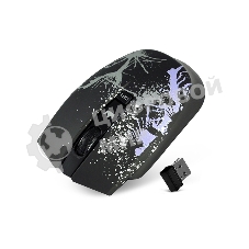 Мышь беспроводная Crown CMM-930W черный, 1600 dpi, радиоканал, USB, кнопки - 4