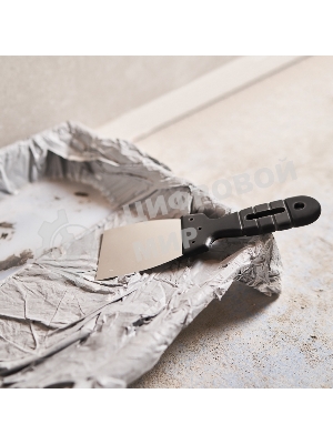 Шпатель Rexant 80 мм нержавеющая сталь, пластмассовая рукоятка