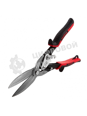 Ножницы по металлу Matrix, удлиненные, 290 мм, прямой рез, CrMo, 2-комп.обрезиненные рук-ки, PRO