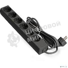 Сетевой фильтр ExeGate EX285834RUS ECE-6-5B (6 евророзетки с заземлением, 5 м, черный)