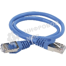 Патч-корд ITK PC03-C5EFL-1M F/FTP RJ-45 вил.-вилка RJ-45 cat.5e 1м синий LSZH