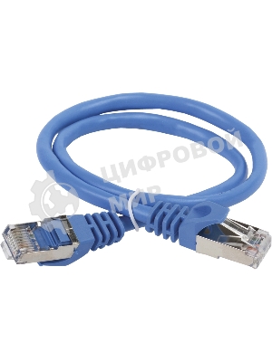 Патч-корд ITK PC03-C5EFL-1M F/FTP RJ-45 вил.-вилка RJ-45 cat.5e 1м синий LSZH