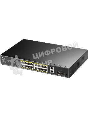 Коммутатор Cudy GS1018PS2 (L2) 18x1 Гбит/с 2xКомбо(1000BASE-T/SFP) 2SFP 16PoE 200W неуправляемый