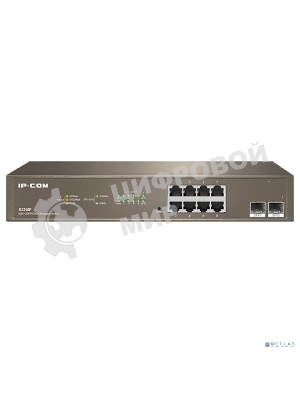 Коммутатор управляемый IP-COM G3310F, настенный, 1000 Мбит/сек, 8 port, SFPx2