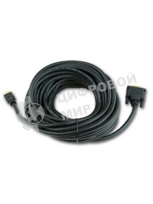 Кабель HDMI-DVI Cablexpert CC-HDMI-DVI-6, 19M/19M, single link, медь, позол.разъемы, экран, 1.8м, черный, пакет