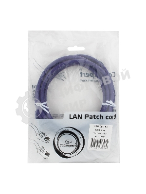 Патч-корд UTP Cablexpert cat.5e, 2м, литой, многожильный, фиолетовый