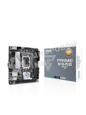 Материнская плата ASUS PRIME H610I-PLUS-CSM, LGA 1700, Intel H610, 2xDDR5, 4xSATA, 1xM.2 PCIe 3.0 x4, 1xPCIe 4.0 x16, 1xHDMI, 1xDP, 1xVGA, 2xUSB-A 3.2 Gen 1, 2xUSB-A 2.0, 1x 1Gb LAN, 3x3.5 мм, 7.1, Mini-ITX