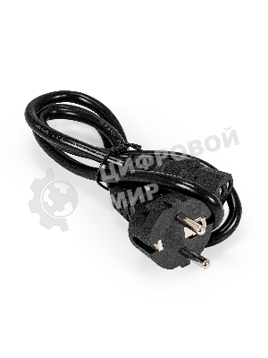 Кабель питания ExeGate Power PC-1P (Евровилка Schuko->C13, VDE-250V-3*1.0мм2, медь, черный, 16A, 1м)