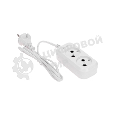 Удлинитель PROconnect 2 гнезда, 1,5 м, 2х0,75 мм², б/з, белый