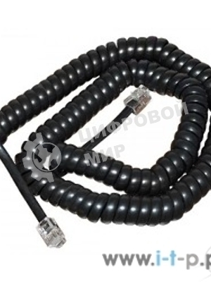 Шнур для телефонной трубки Rexant витой RJ-10 (4P-4C), 2м, черный