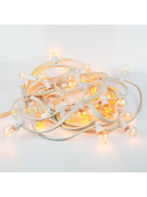 Гирлянда Neon-night LED Galaxy Bulb String 10м, белый каучук, 30 лампx6 LED желтый, влагостойкая IP65