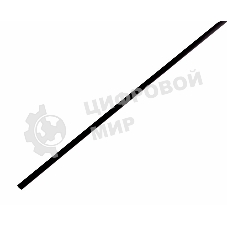 Трубка термоусадочная Rexant 2.0/1.0 1м черный