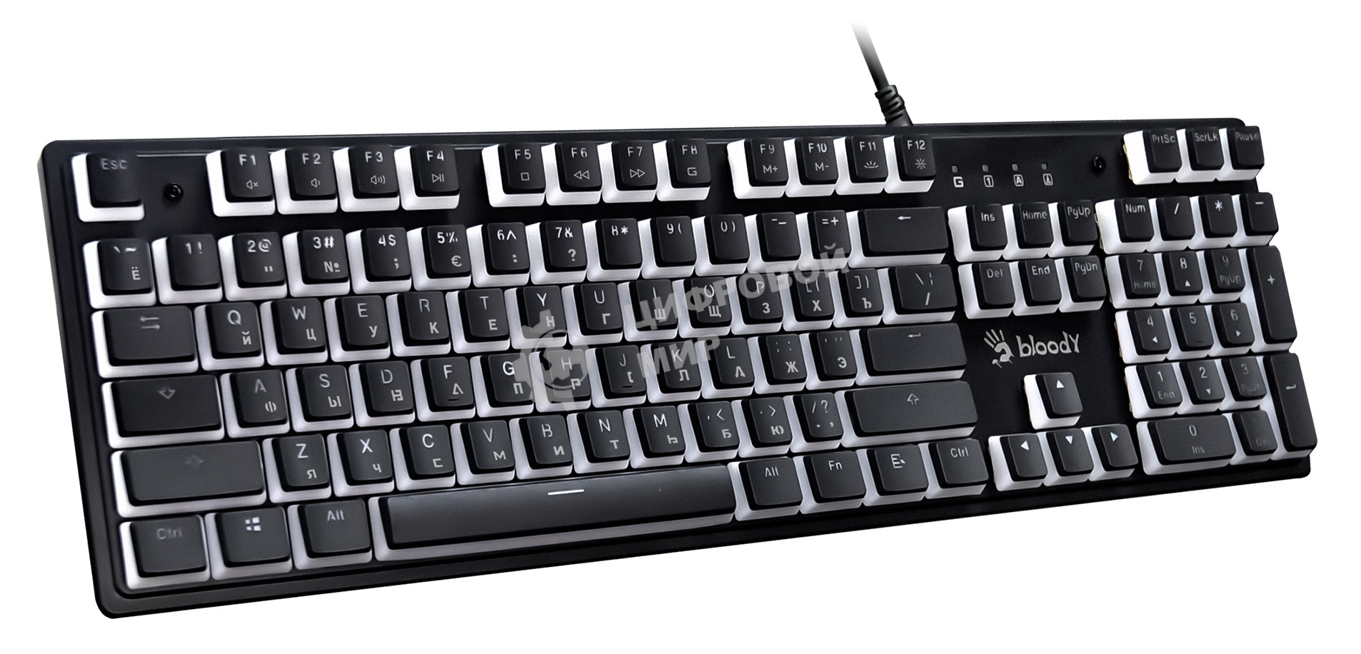 Клавиатура проводная A4Tech Bloody S510NP механическая черный USB for gamer LED (S510NP (PUDDING BLACK))