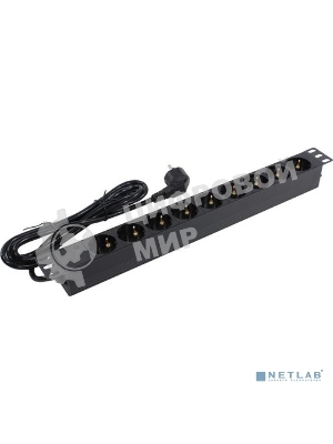 Блок розеток горизонтальный ExeGate ServerPro PDU-19H904 Al-9S-EU2.5, 19