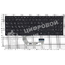 Клавиатура для ноутбука Asus UX561UD Q535UD черная без рамки, с подсветкой