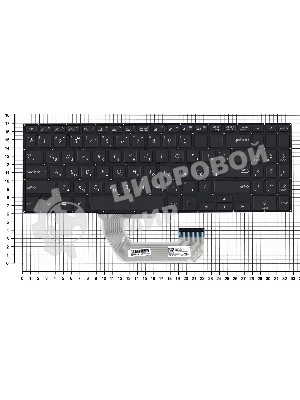 Клавиатура для ноутбука Asus UX561UD Q535UD черная без рамки, с подсветкой