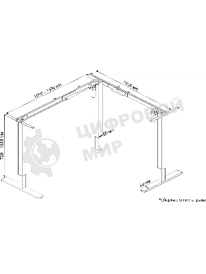 Подстолье Cactus CS-EDXLF-WT каркас белый