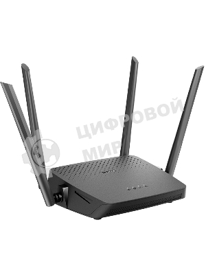 Роутер беспроводной D-Link DIR-825/RU/R7 (DIR-825/RU/R7A) AC1200 10/100/1000BASE-T черный